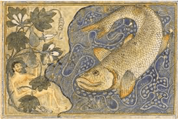 ‘He gave us eyes to see them’: early Persian painting of Jonah and whale