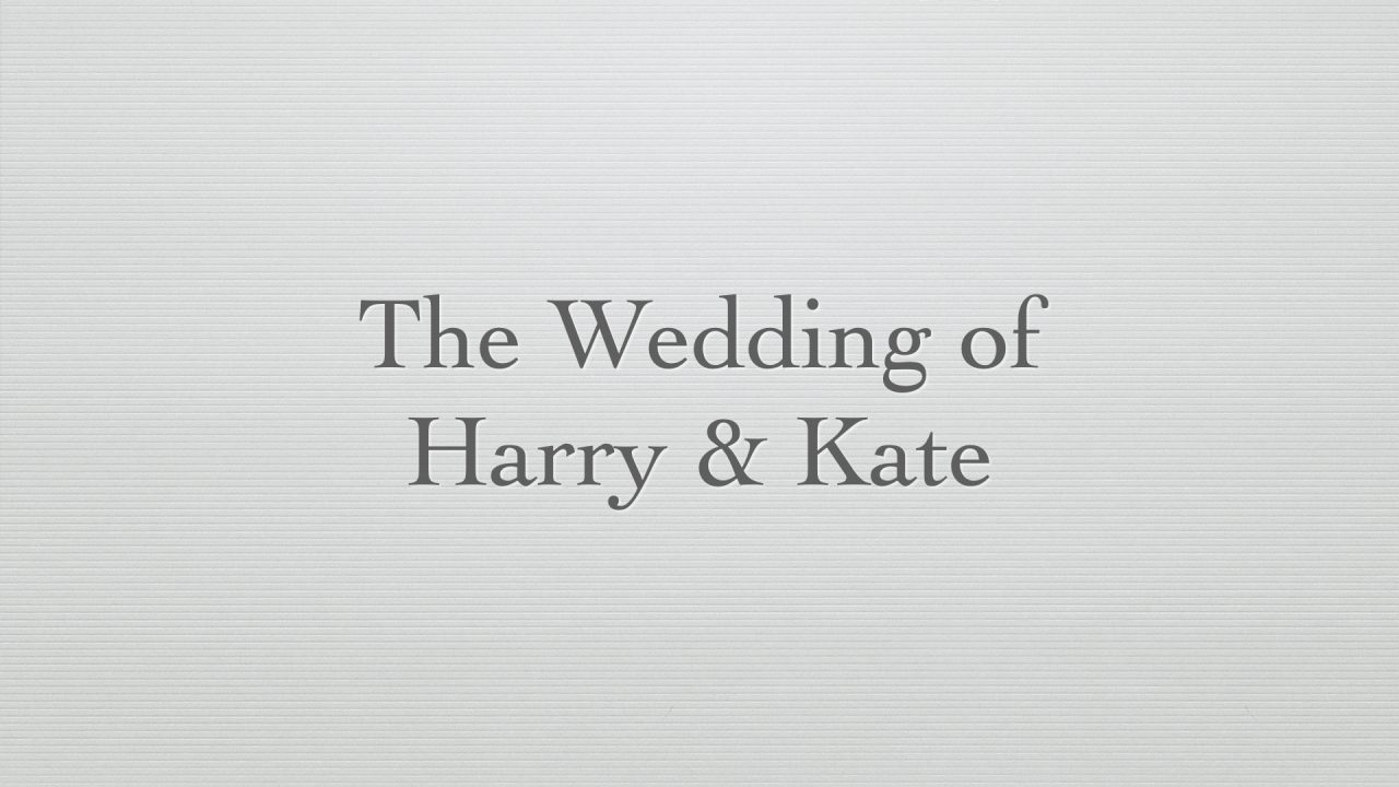 Wedding of Harry Robinson and Kate Joyce – Saturday 30th July at 1pm